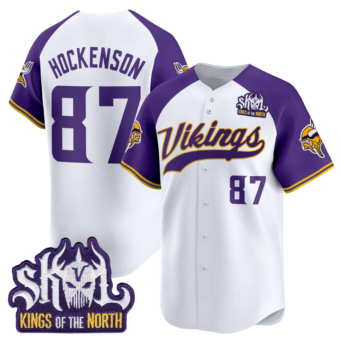 Minnesota Vikings 2025 Vapor Baseball Jersey - Stitched