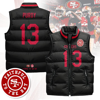 Custom San Francisco 49ers Unisex Puffer Vest V1