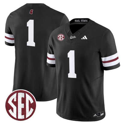 Men's Mississippi State Bulldogs 'Dark Mode' Vapor Limited Jersey - All Stitched