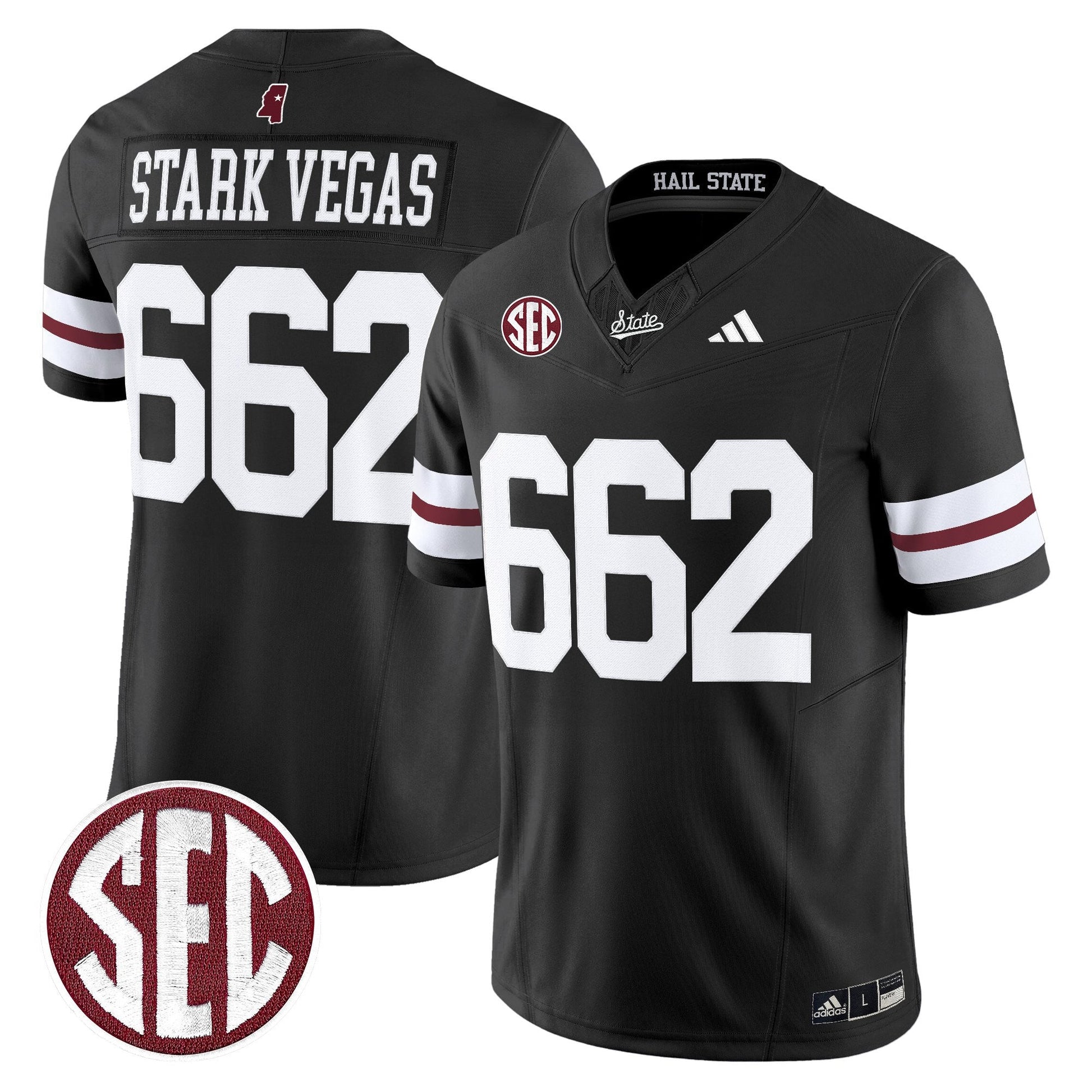Men's Mississippi State Bulldogs 'Dark Mode' Vapor Limited Jersey - All Stitched