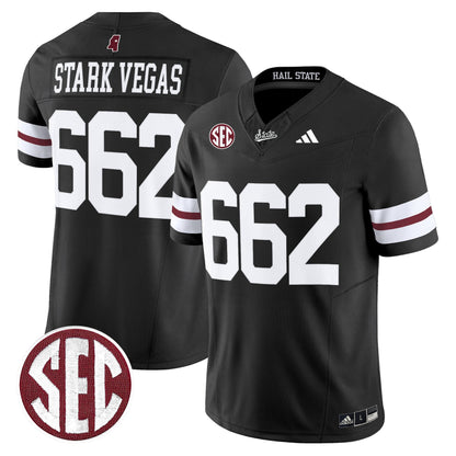 Men's Mississippi State Bulldogs 'Dark Mode' Vapor Limited Jersey - All Stitched