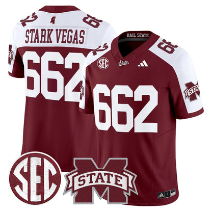 Men's Mississippi State Bulldogs 'Dark Mode' Vapor Limited Jersey - All Stitched
