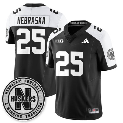 Men's Nebraska Football 2025 "Blackout" Jersey - All Stitched