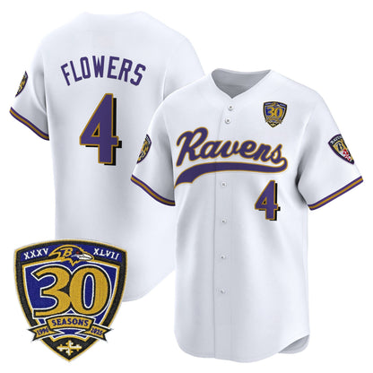 Men's Baltimore Ravens 2025 Vapor Baseball Jersey - 30th Anniversary Patch - All Stitched