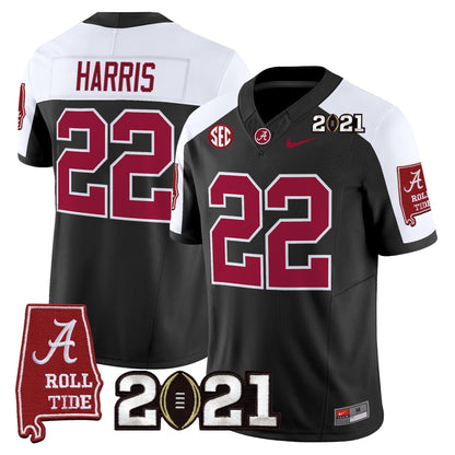 Men's Alabama Crimson Tide '2021 CFP National Championship' Vapor Limited Jersey - Alabama Map - All Stitched