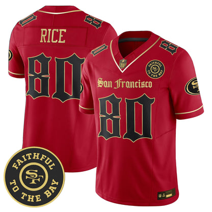 Men's San Francisco 49ers 'Gothic Edition' Vapor Limited Jersey - All Stitched