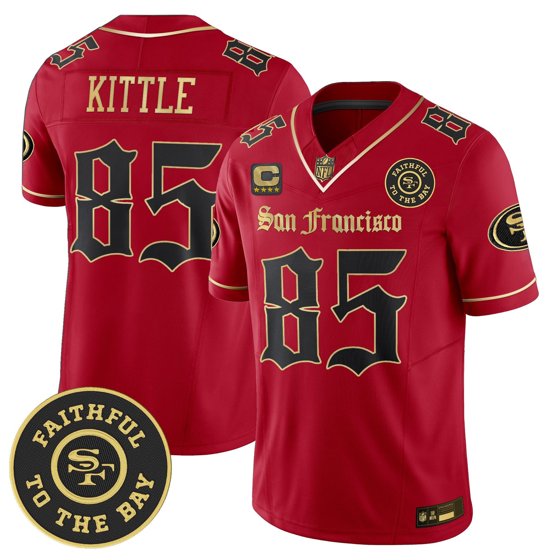 Men's San Francisco 49ers 'Gothic Edition' Vapor Limited Jersey - All Stitched