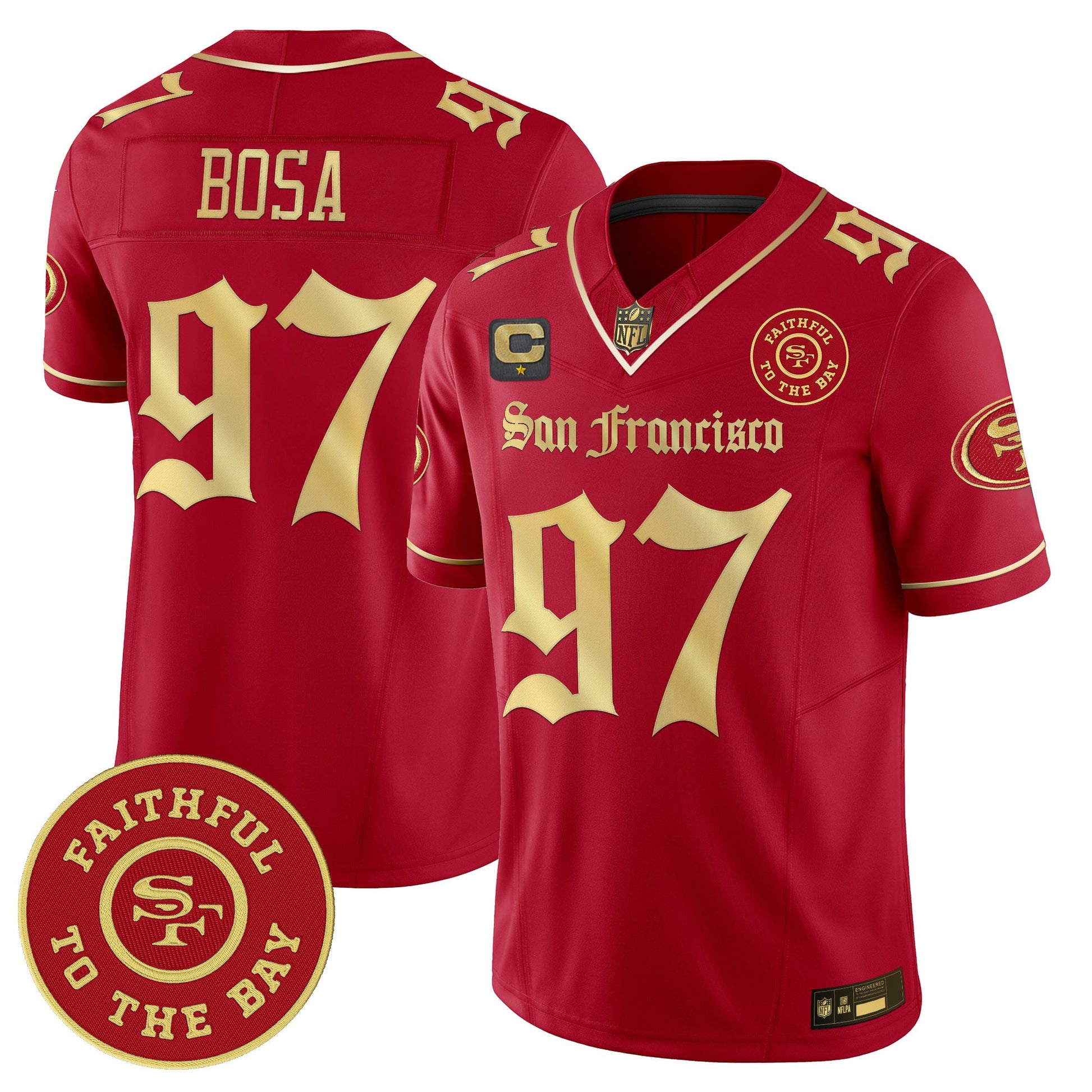 Men's San Francisco 49ers 'Gothic Edition' Vapor Limited Jersey - All Stitched