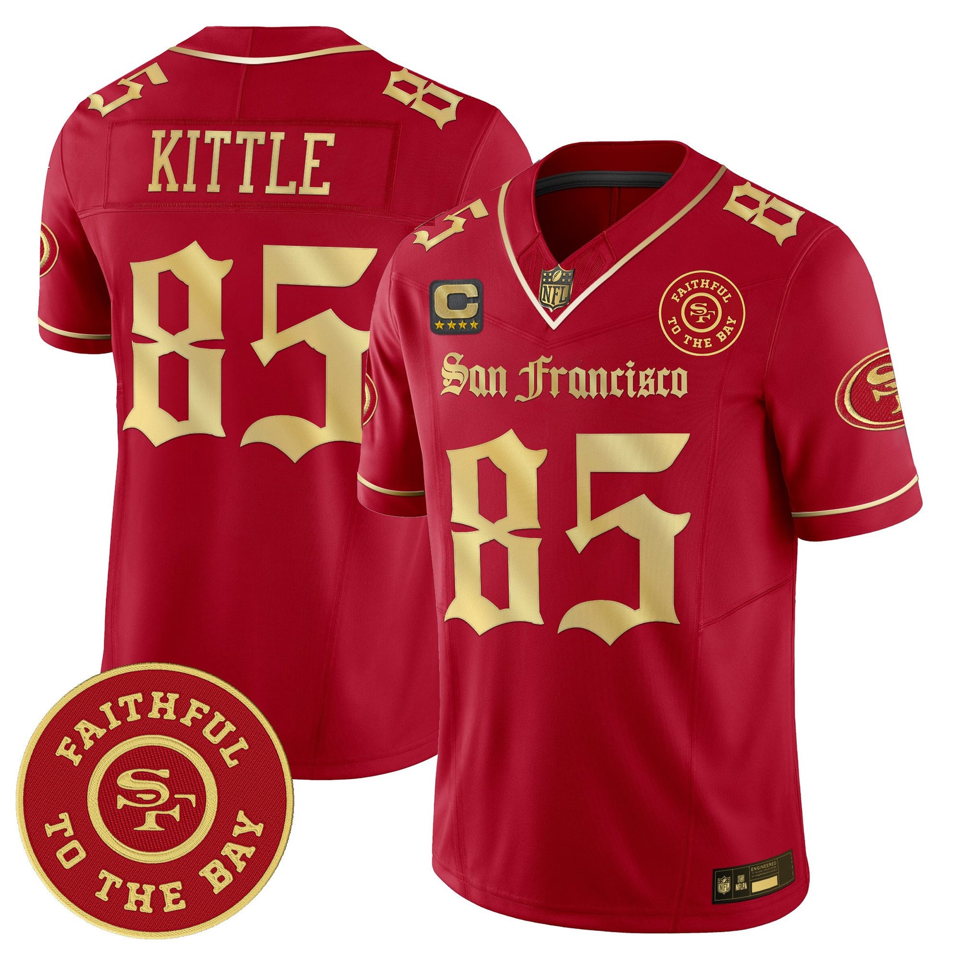 Men's San Francisco 49ers 'Gothic Edition' Vapor Limited Jersey - All Stitched