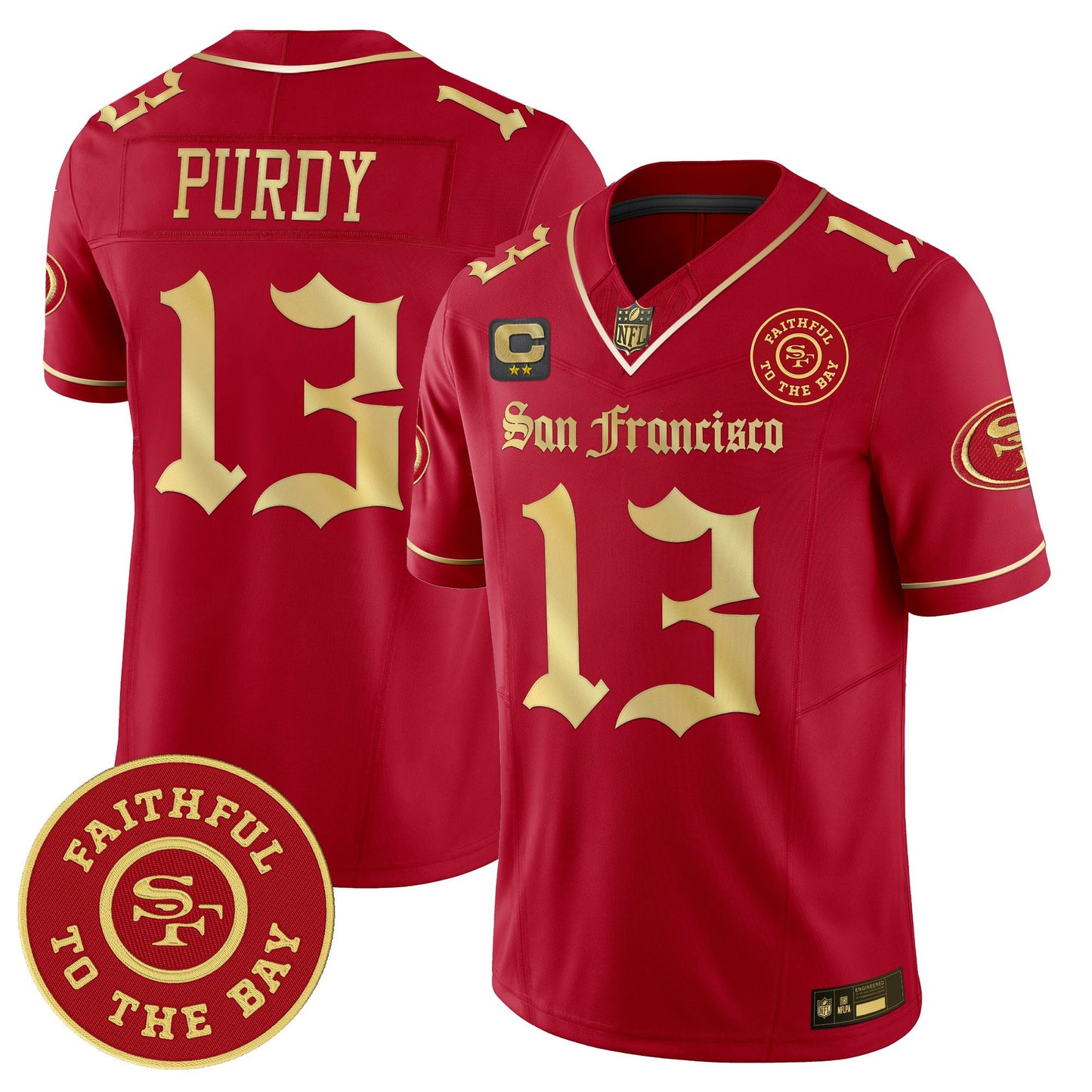 Men's San Francisco 49ers 'Gothic Edition' Vapor Limited Jersey - All Stitched