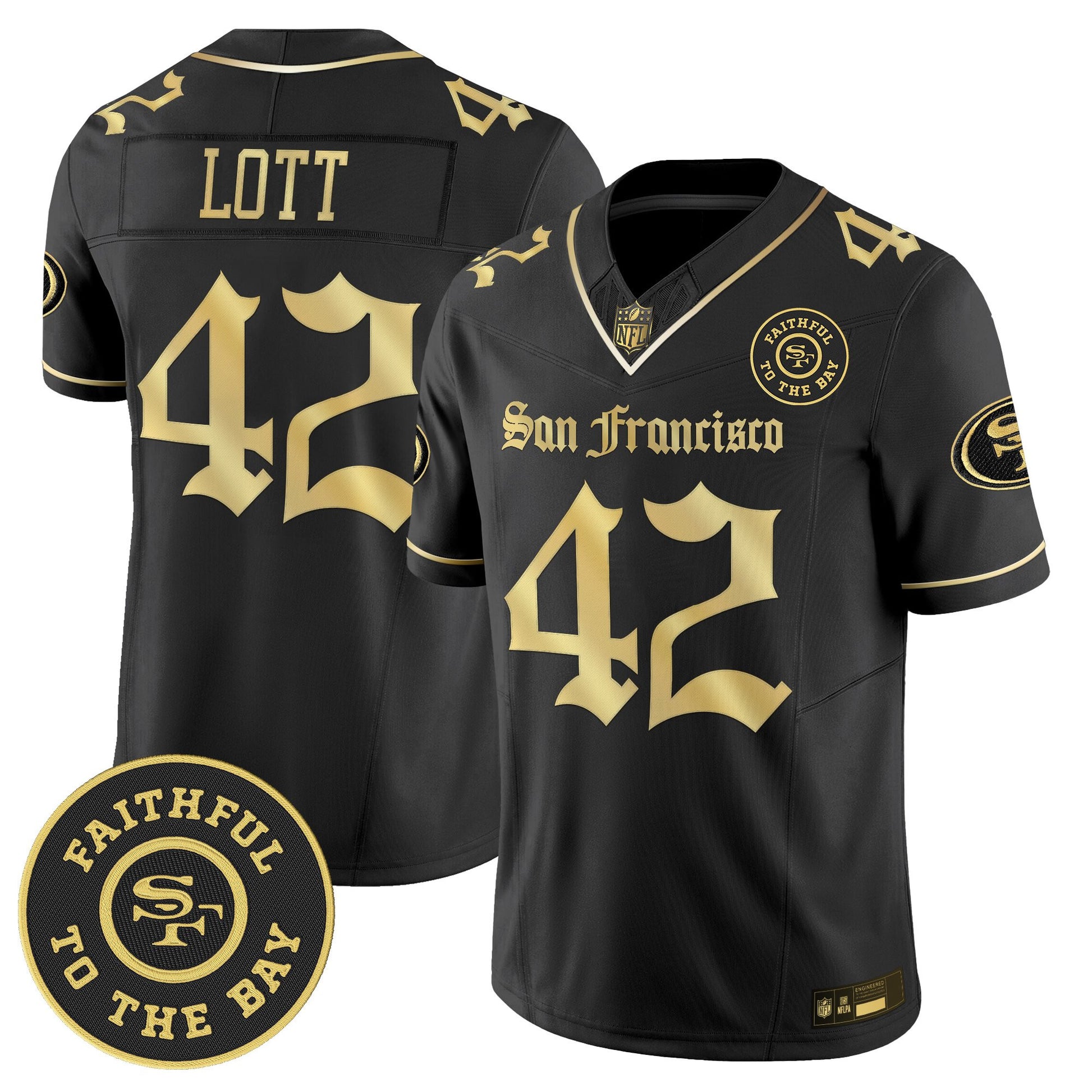 Men's San Francisco 49ers 'Gothic Edition' Vapor Limited Jersey - All Stitched