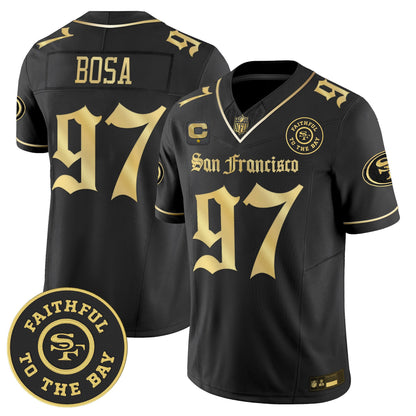 Men's San Francisco 49ers 'Gothic Edition' Vapor Limited Jersey - All Stitched