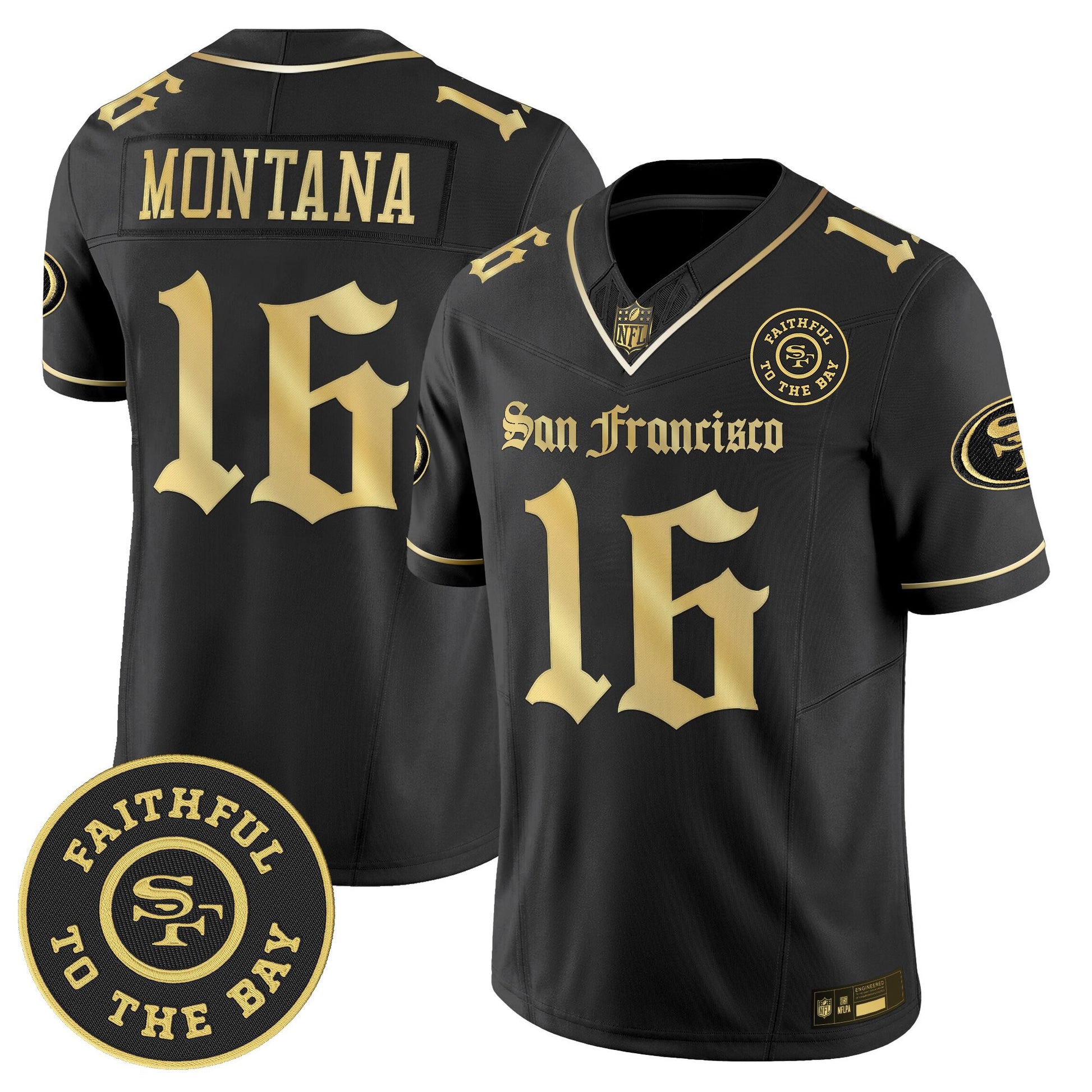 Men's San Francisco 49ers 'Gothic Edition' Vapor Limited Jersey - All Stitched