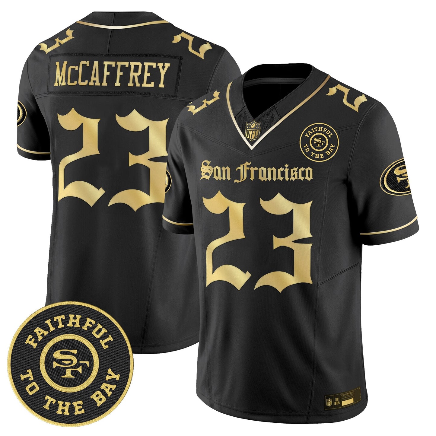 Men's San Francisco 49ers 'Gothic Edition' Vapor Limited Jersey - All Stitched
