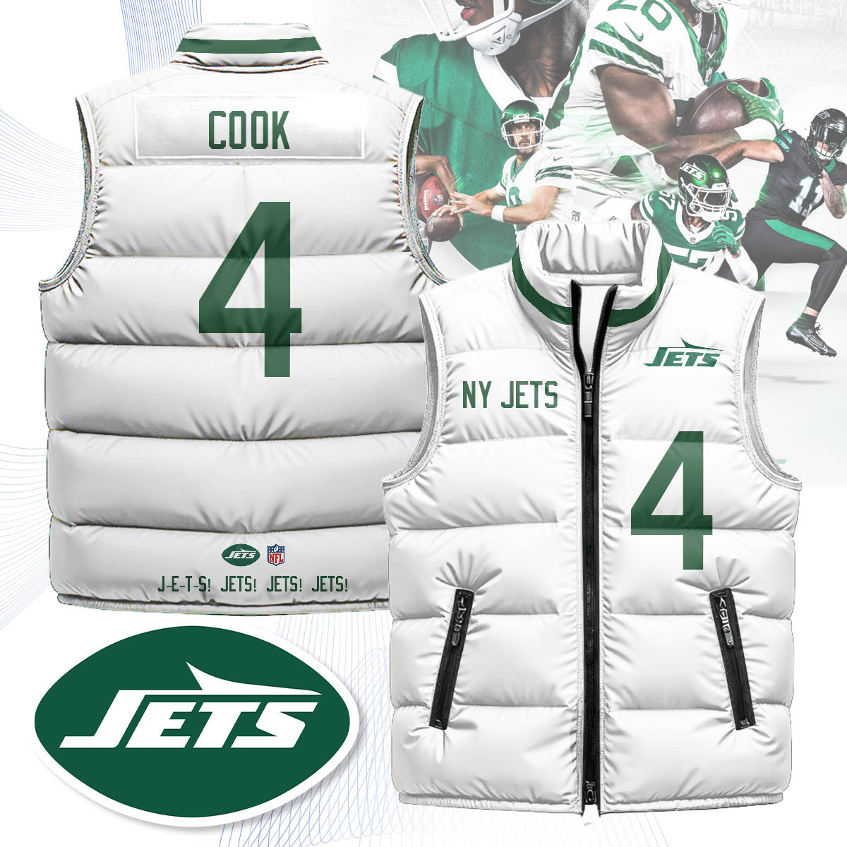 New York Jets Unisex Puffer Vest