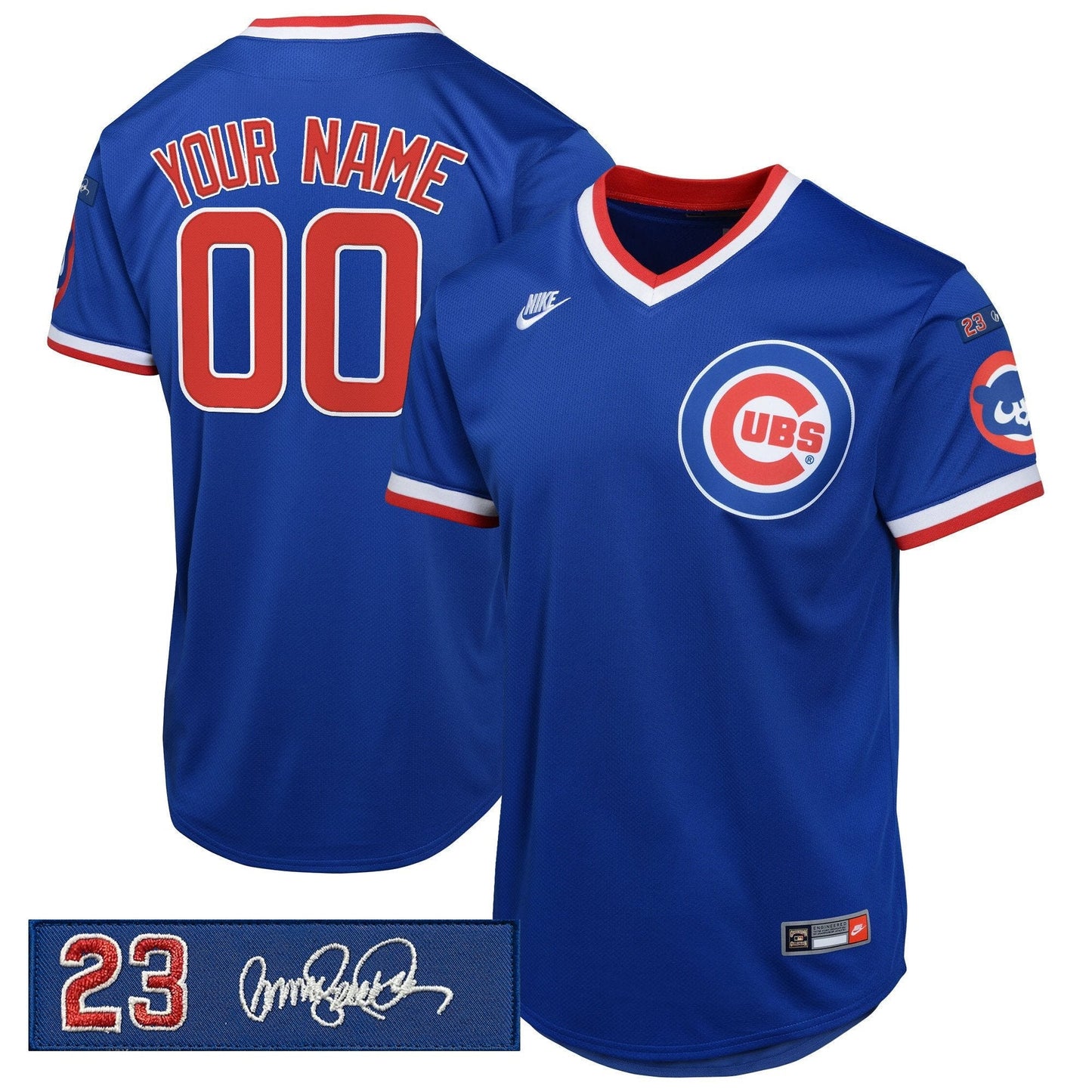 Chicago Cubs 'Ryne Sandberg Tribute Patch' Cooperstown Custom Jersey - All Stitched