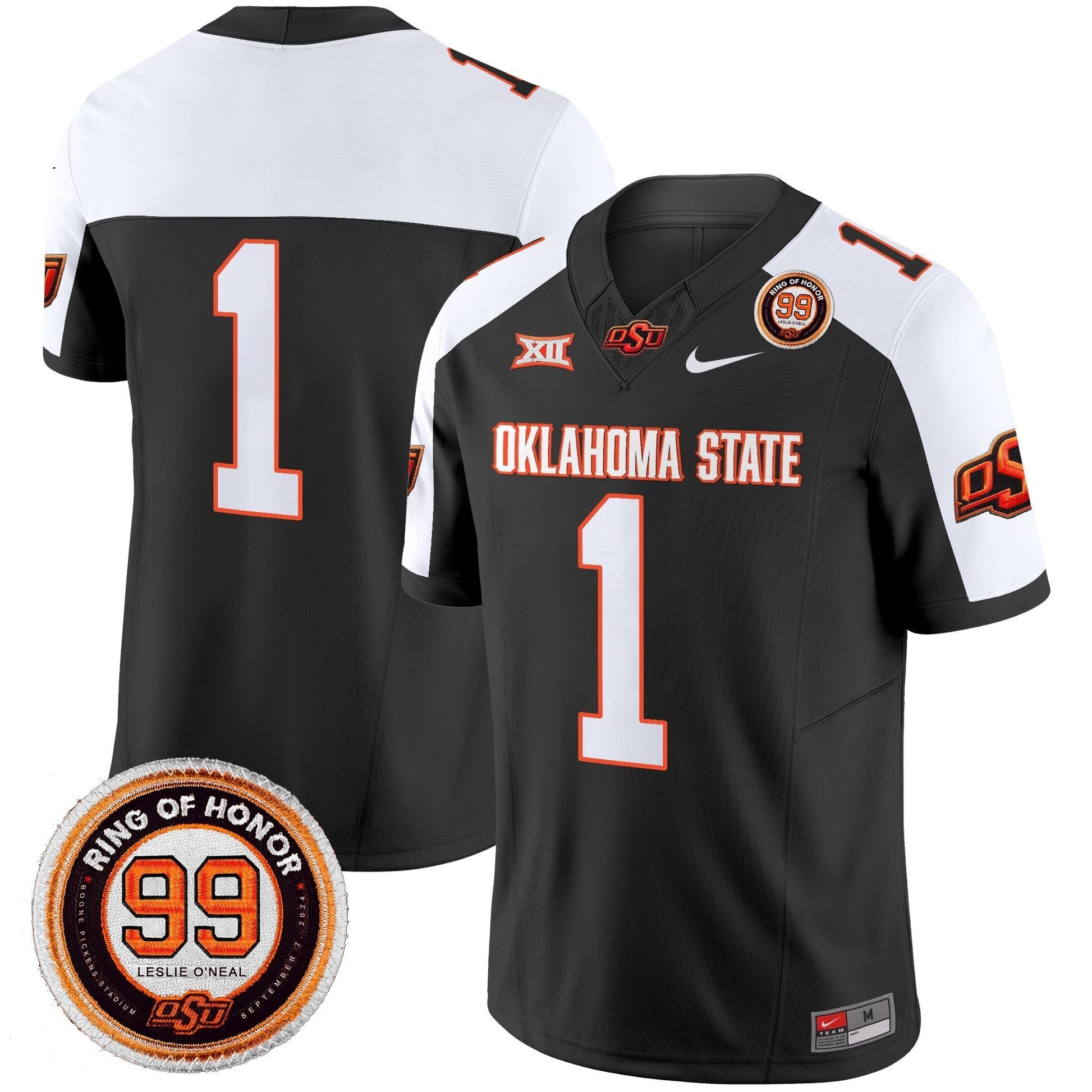 Men's Oklahoma State Cowboys 2025 Vapor Limited Jersey - Leslie O'neal Patch - All Stitched