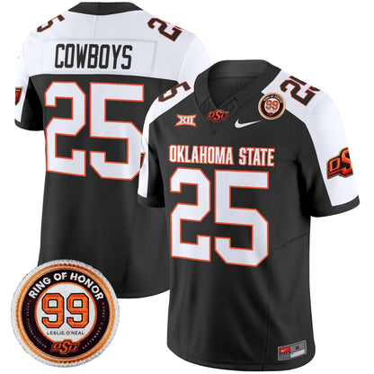 Men's Oklahoma State Cowboys 2025 Vapor Limited Jersey - Leslie O'neal Patch - All Stitched