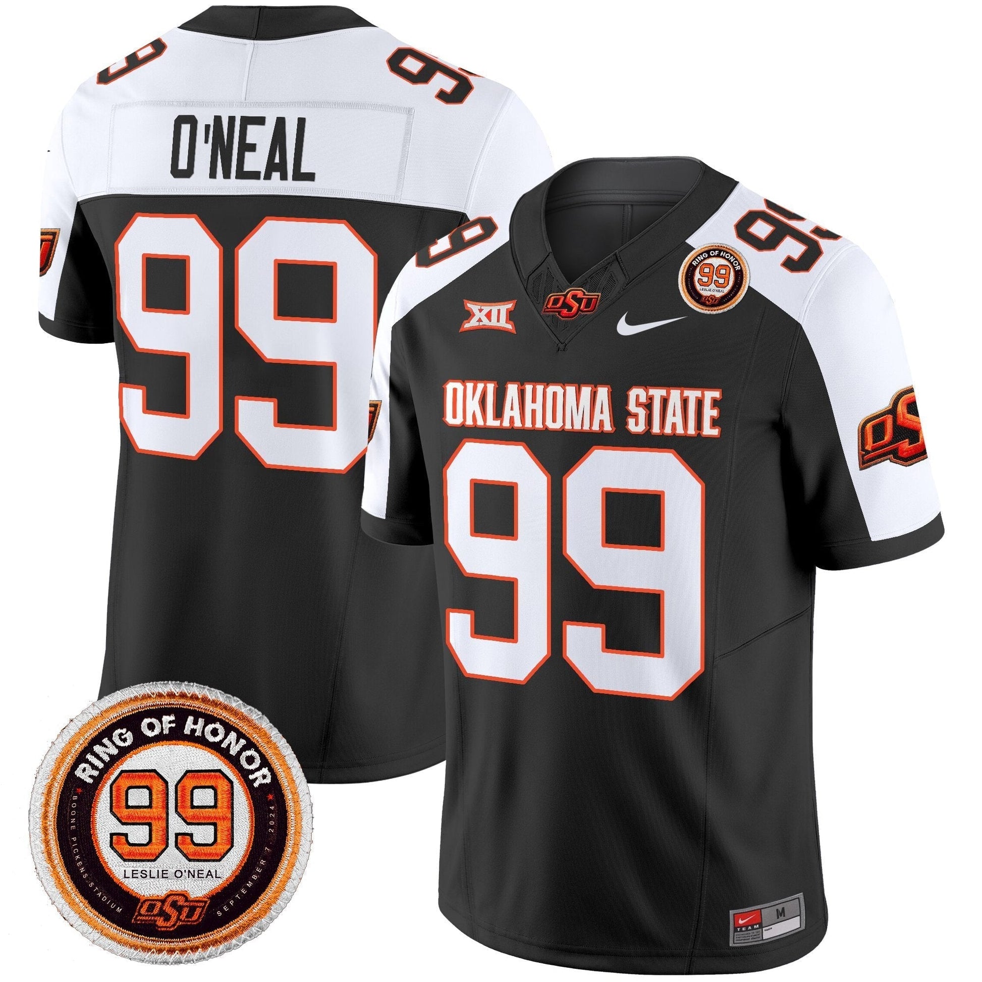 Men's Oklahoma State Cowboys 2025 Vapor Limited Jersey - Leslie O'neal Patch - All Stitched