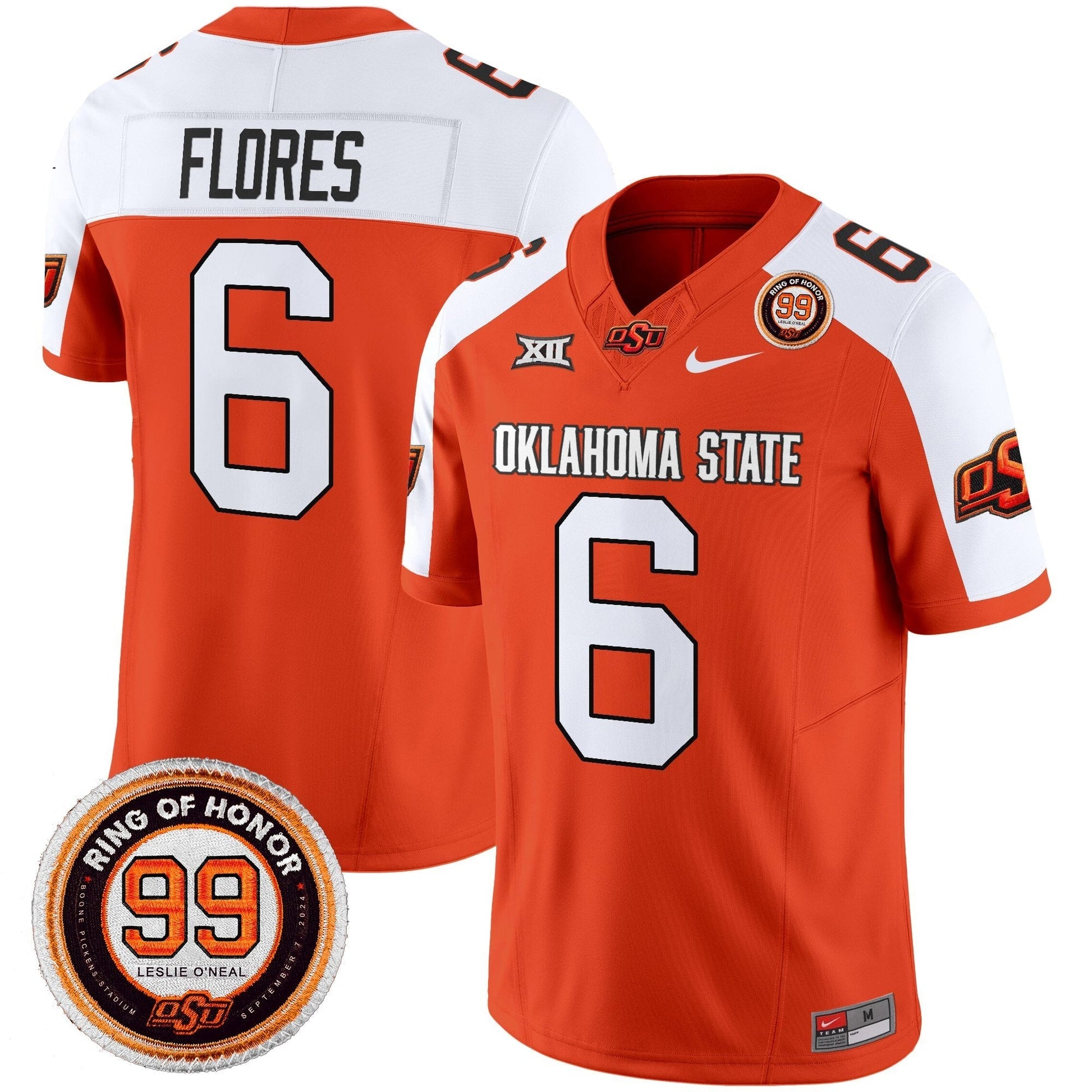 Men's Oklahoma State Cowboys 2025 Vapor Limited Jersey - Leslie O'neal Patch - All Stitched