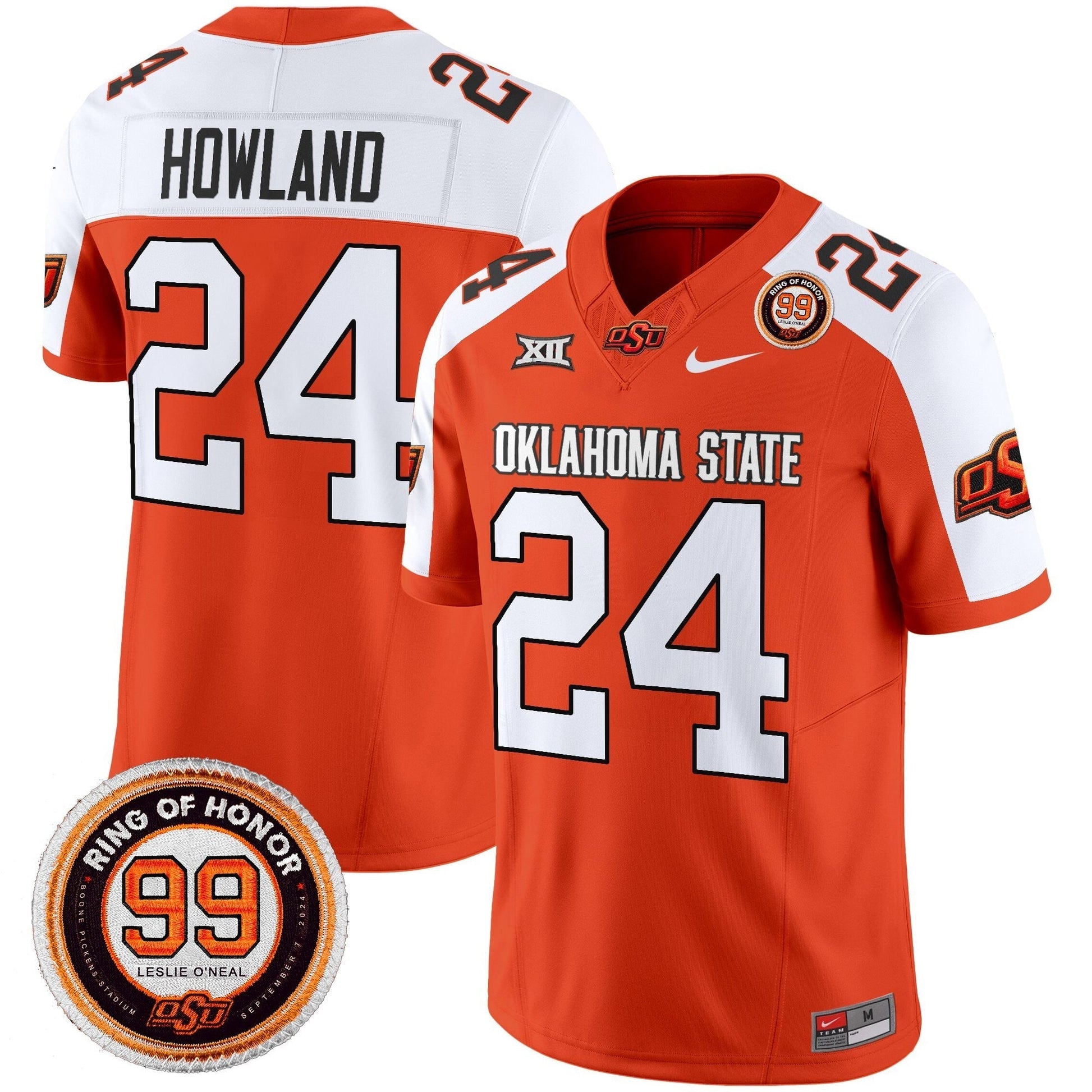 Men's Oklahoma State Cowboys 2025 Vapor Limited Jersey - Leslie O'neal Patch - All Stitched