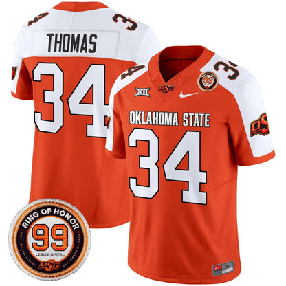 Men's Oklahoma State Cowboys 2025 Vapor Limited Jersey - Leslie O'neal Patch - All Stitched