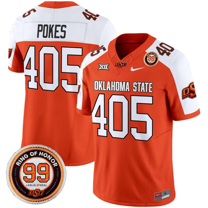 Men's Oklahoma State Cowboys 2025 Vapor Limited Jersey - Leslie O'neal Patch - All Stitched