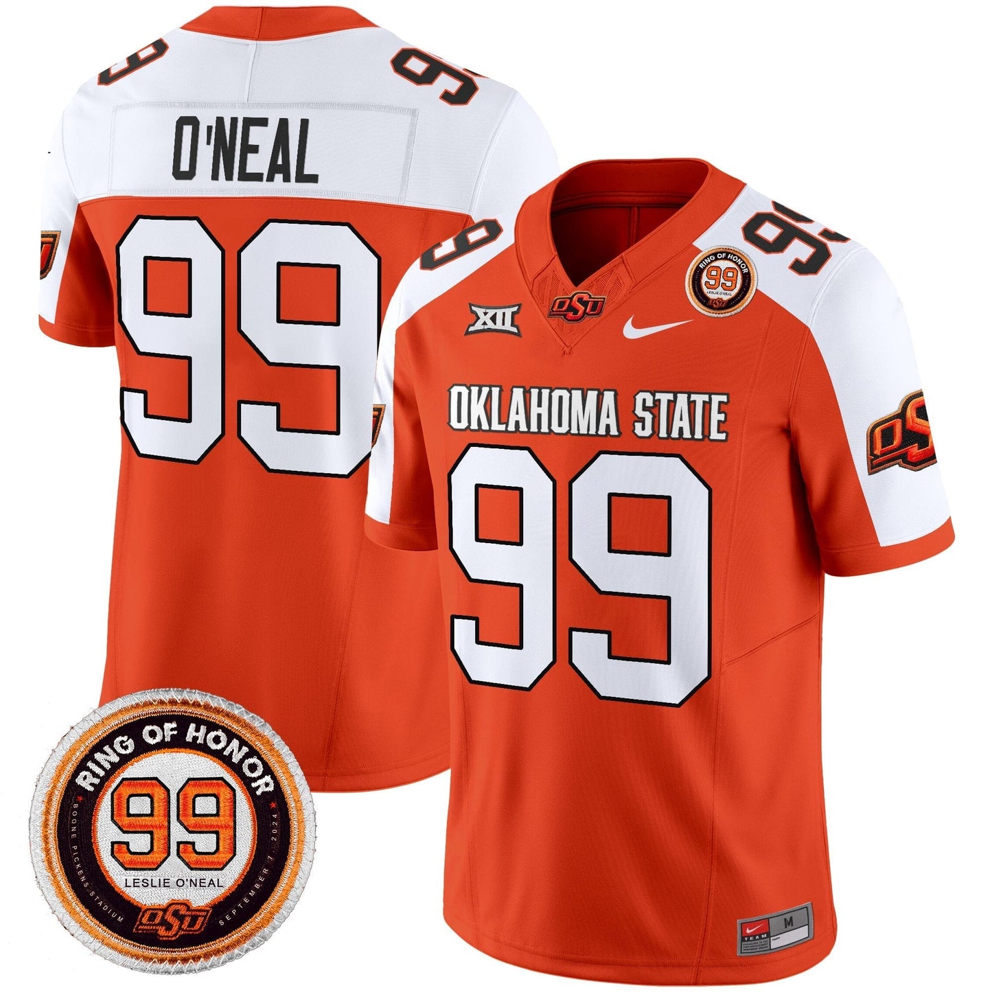 Men's Oklahoma State Cowboys 2025 Vapor Limited Jersey - Leslie O'neal Patch - All Stitched