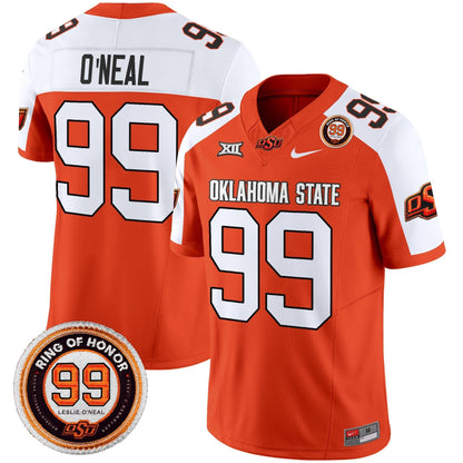 Men's Oklahoma State Cowboys 2025 Vapor Limited Jersey - Leslie O'neal Patch - All Stitched