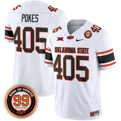 Men's Oklahoma State Cowboys 2025 Vapor Limited Jersey - Leslie O'neal Patch - All Stitched