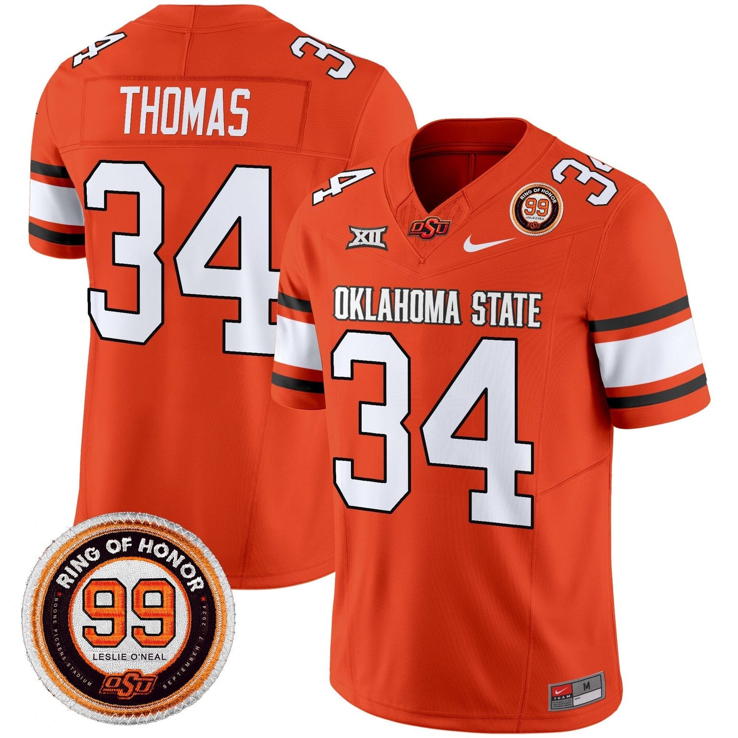 Men's Oklahoma State Cowboys 2025 Vapor Limited Jersey - Leslie O'neal Patch - All Stitched
