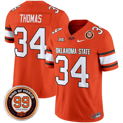 Men's Oklahoma State Cowboys 2025 Vapor Limited Jersey - Leslie O'neal Patch - All Stitched