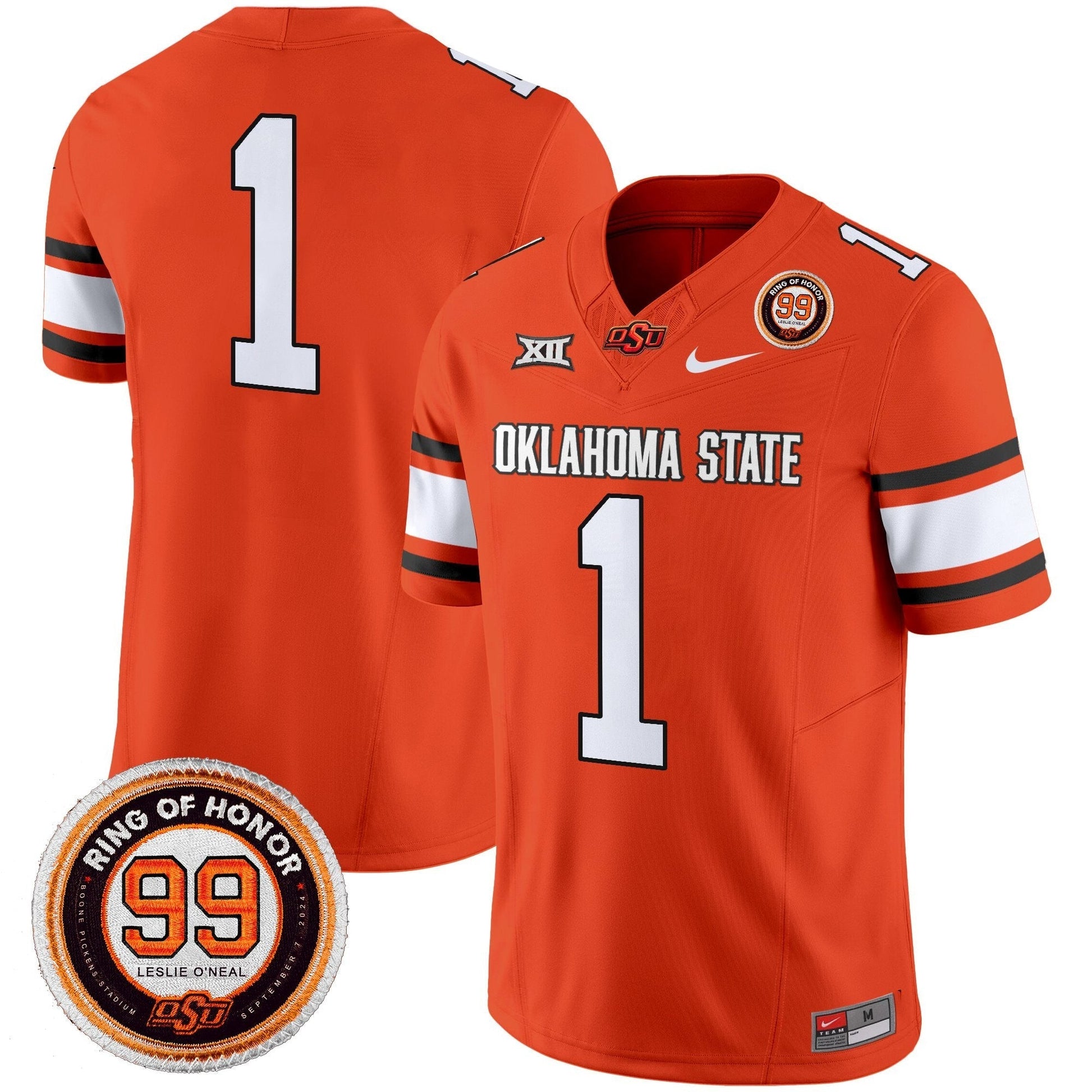 Men's Oklahoma State Cowboys 2025 Vapor Limited Jersey - Leslie O'neal Patch - All Stitched
