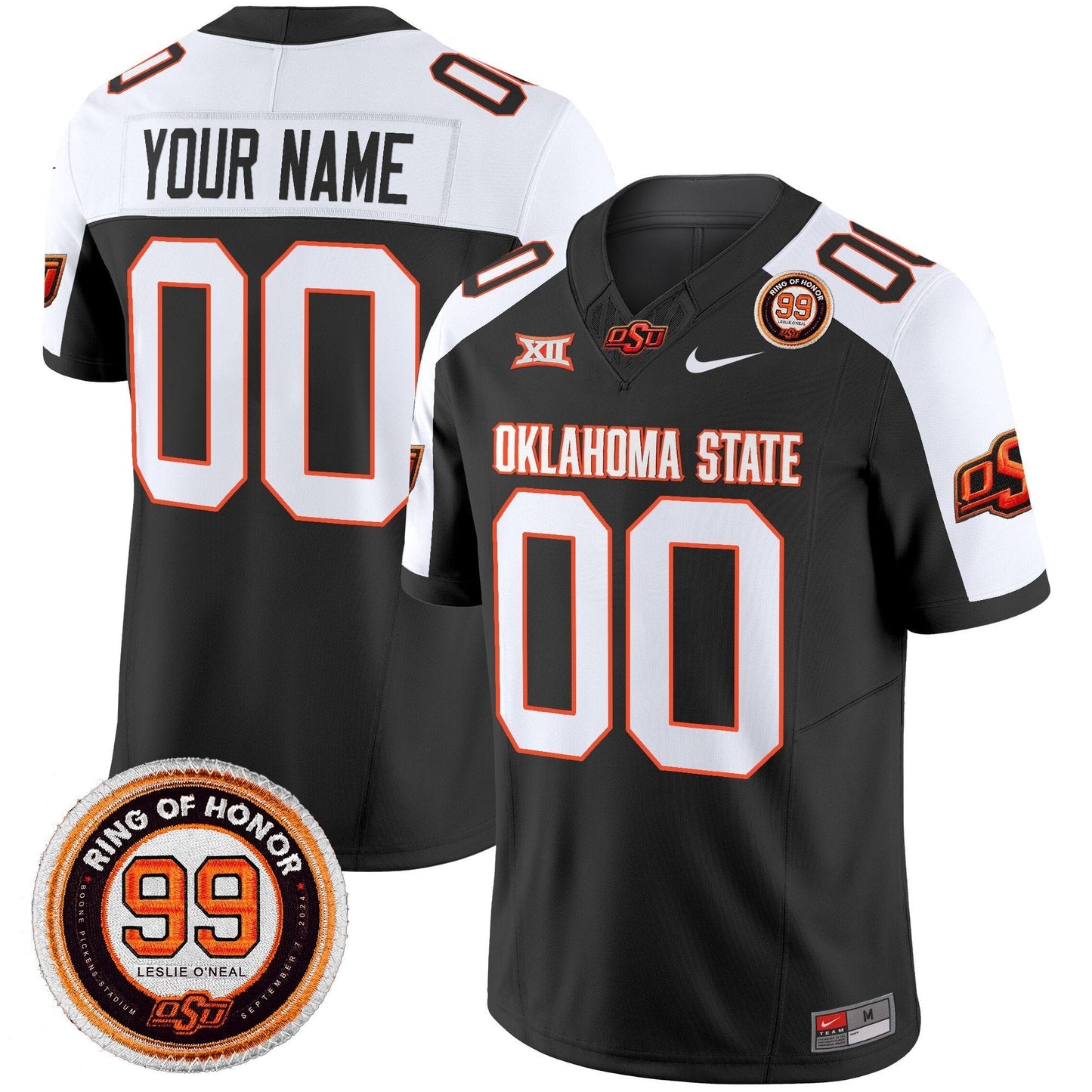 Oklahoma State Cowboys 2025 Vapor Limited Custom Jersey - Leslie O'neal Patch - All Stitched