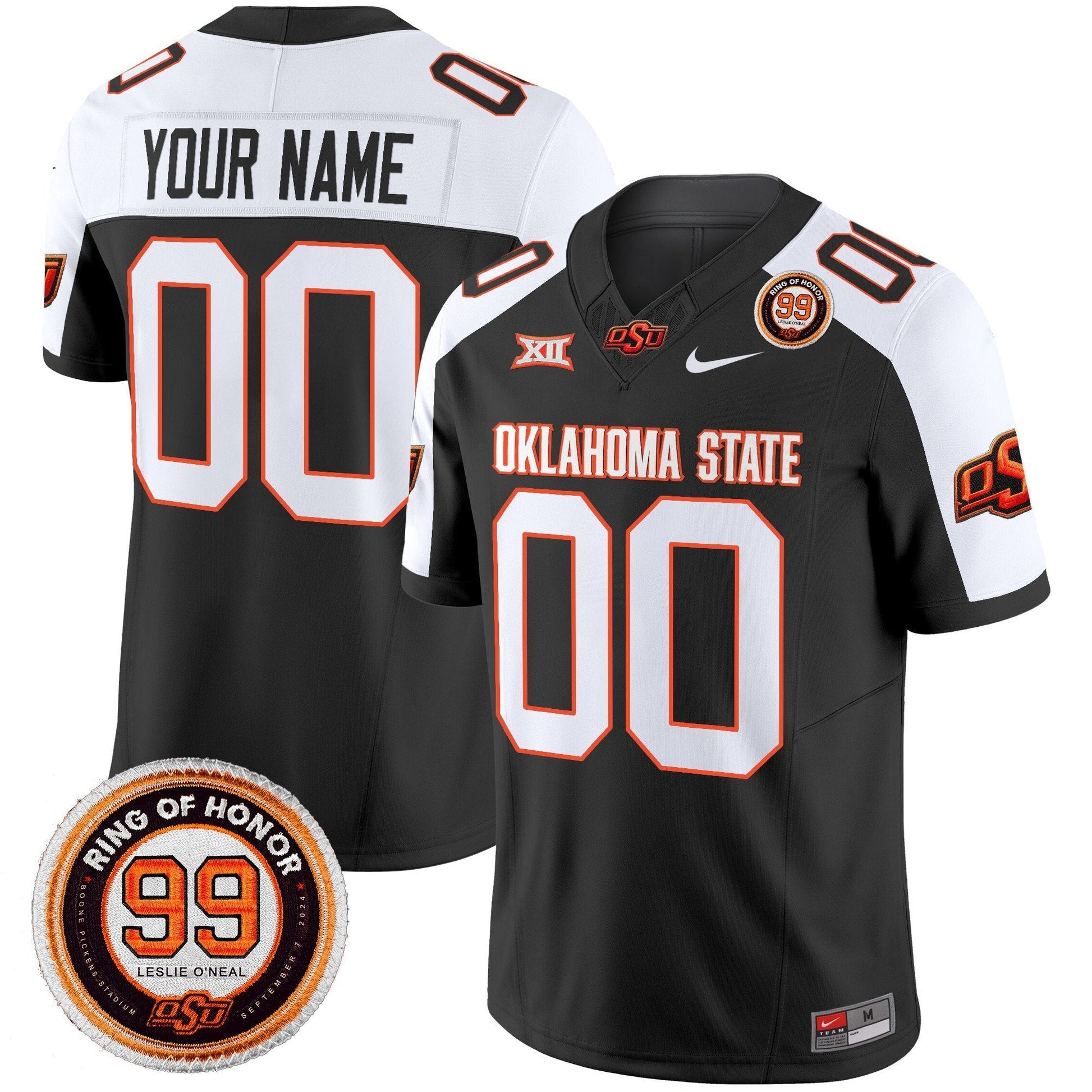 Oklahoma State Cowboys 2025 Vapor Limited Custom Jersey - Leslie O'neal Patch - All Stitched