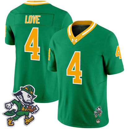 Men's Notre Dame Fighting Irish 2025 'Gridiron Leprechaun Edition' Vapor Limited Jersey – All Stitched