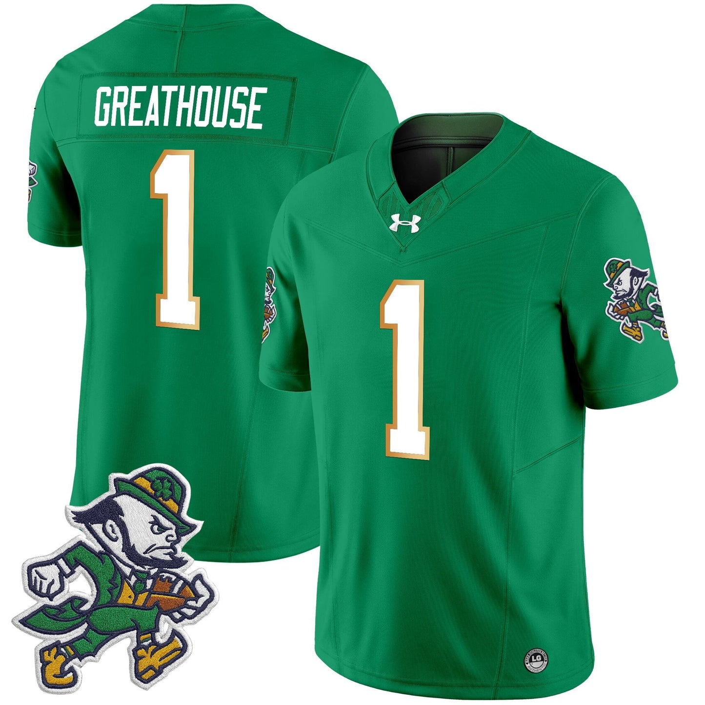 Men's Notre Dame Fighting Irish 2025 'Gridiron Leprechaun Edition' Vapor Limited Jersey – All Stitched