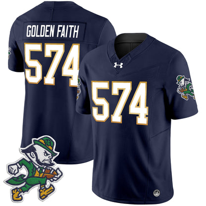 Men's Notre Dame Fighting Irish 2025 'Gridiron Leprechaun Edition' Vapor Limited Jersey – All Stitched