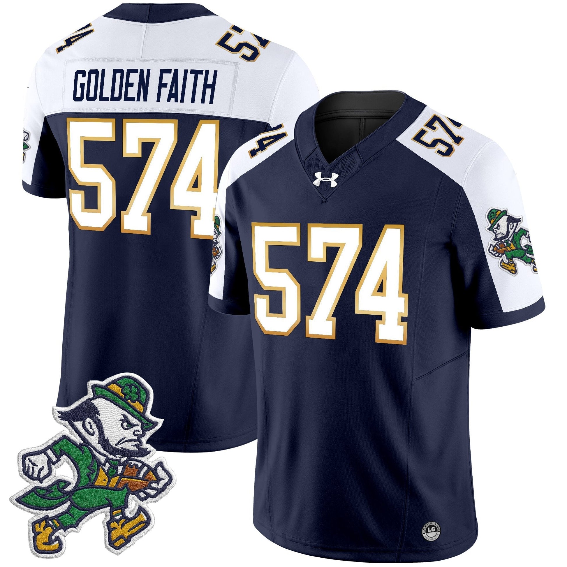 Men's Notre Dame Fighting Irish 2025 'Gridiron Leprechaun Edition' Vapor Limited Jersey – All Stitched