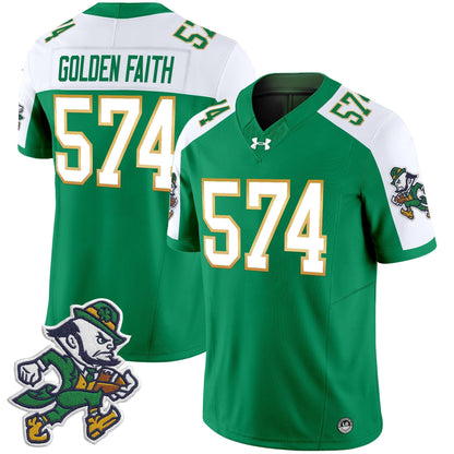 Men's Notre Dame Fighting Irish 2025 'Gridiron Leprechaun Edition' Vapor Limited Jersey – All Stitched