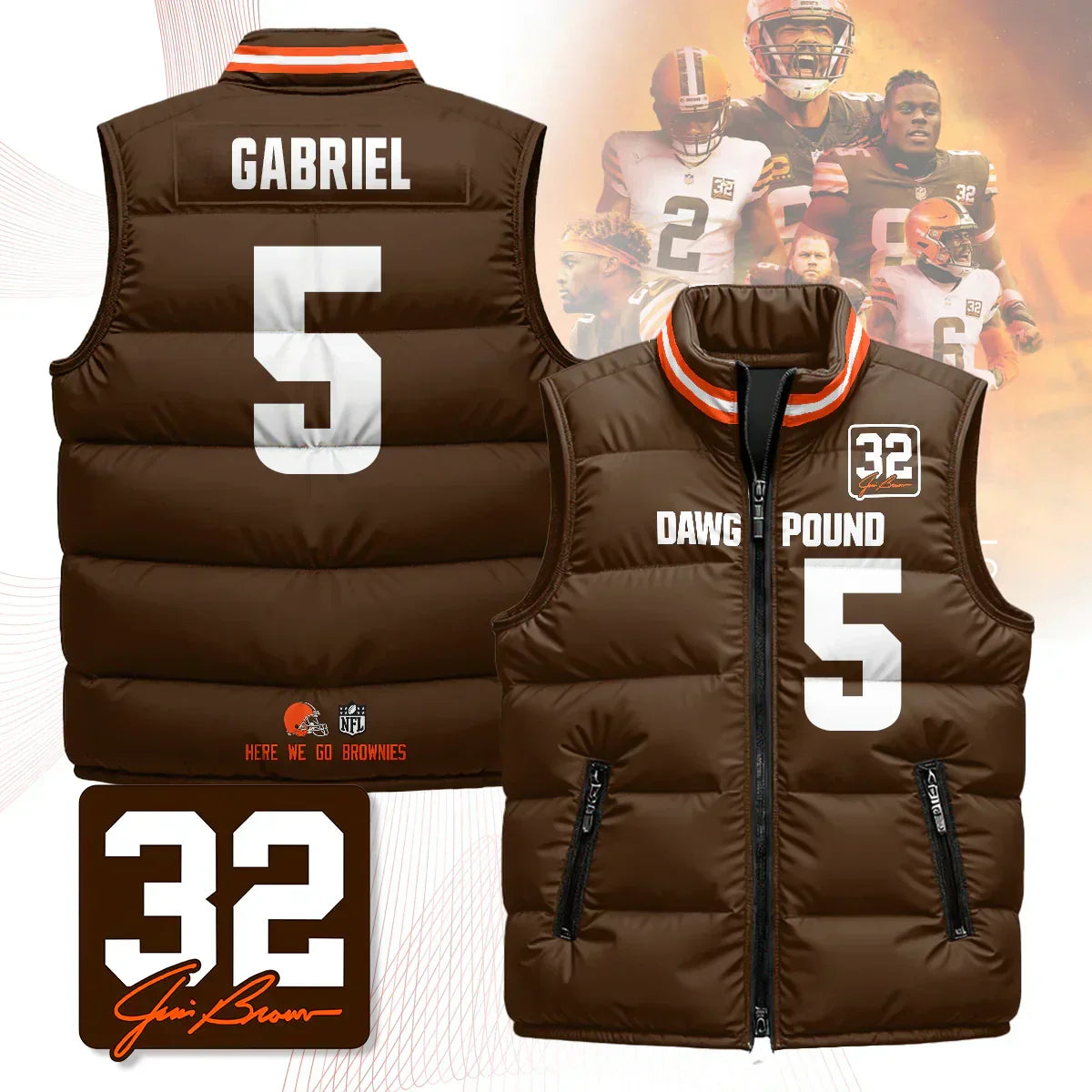 Cleveland Browns Unisex Puffer Vest
