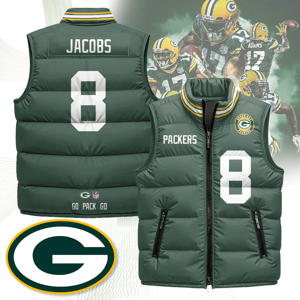 Green Bay Packers Unisex Puffer Vest