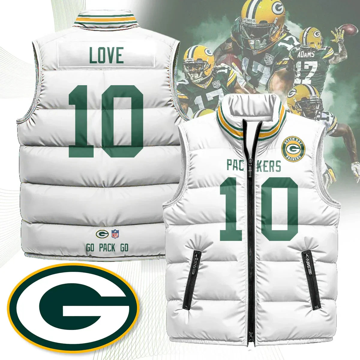 Green Bay Packers Unisex Puffer Vest