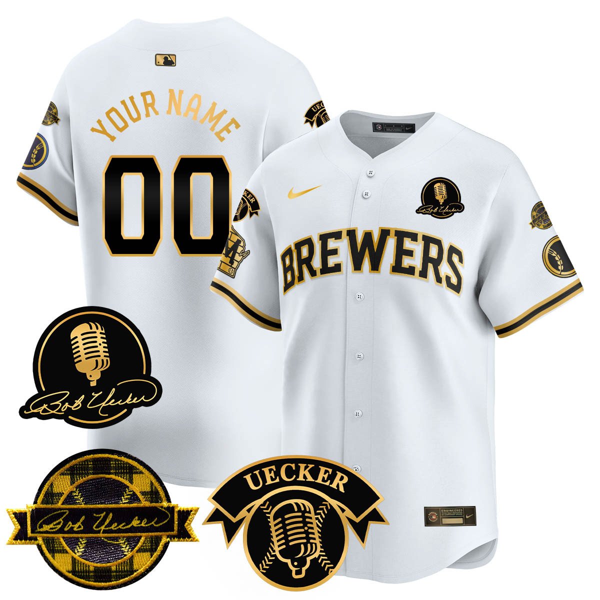 Milwaukee Brewers 2025 Limited Custom Jersey - Bob Uecker Patch - All Stitched