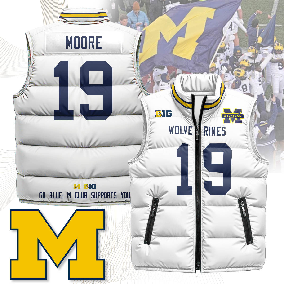 MICH Unisex Puffer Vest