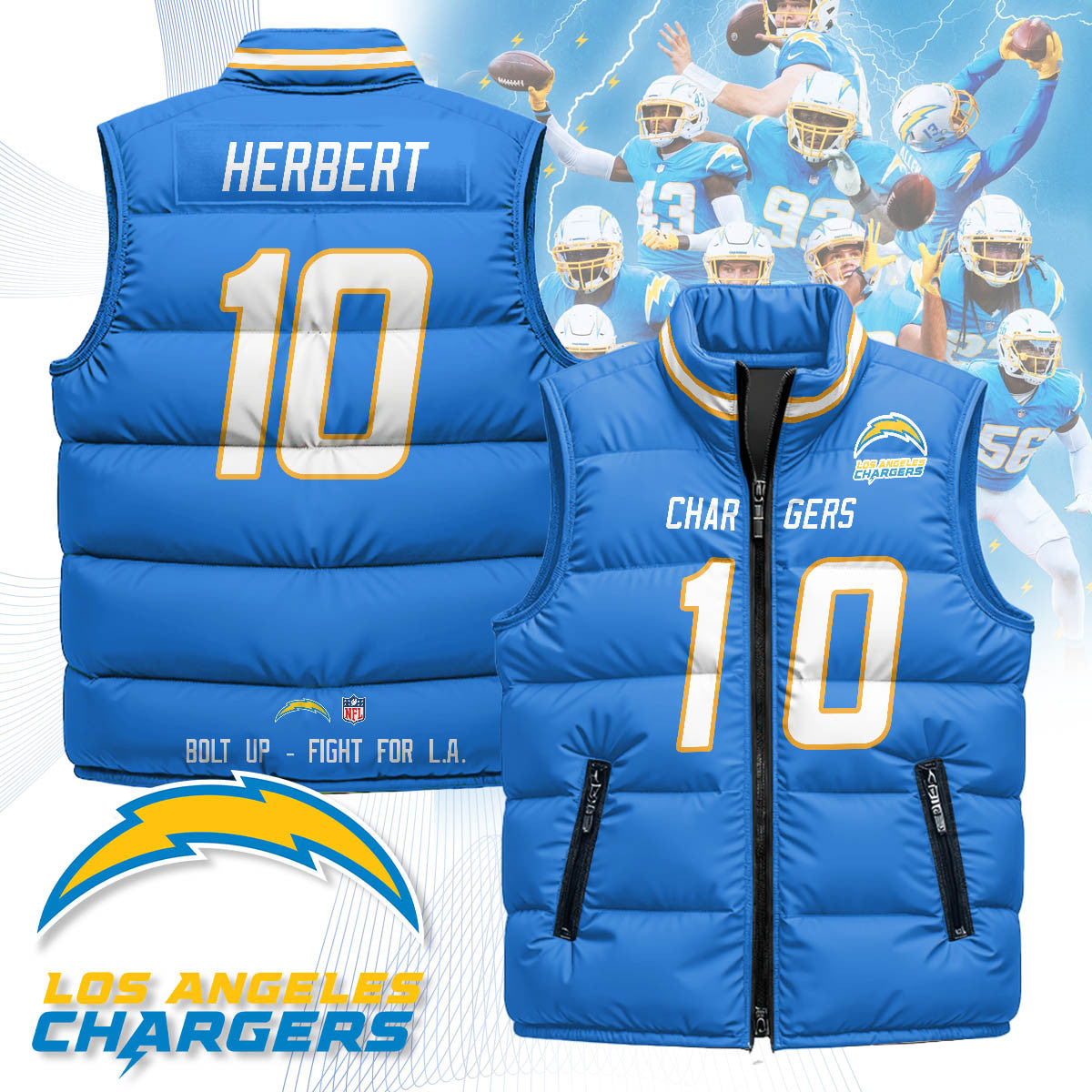 Los Angeles Chargers Unisex Puffer Vest
