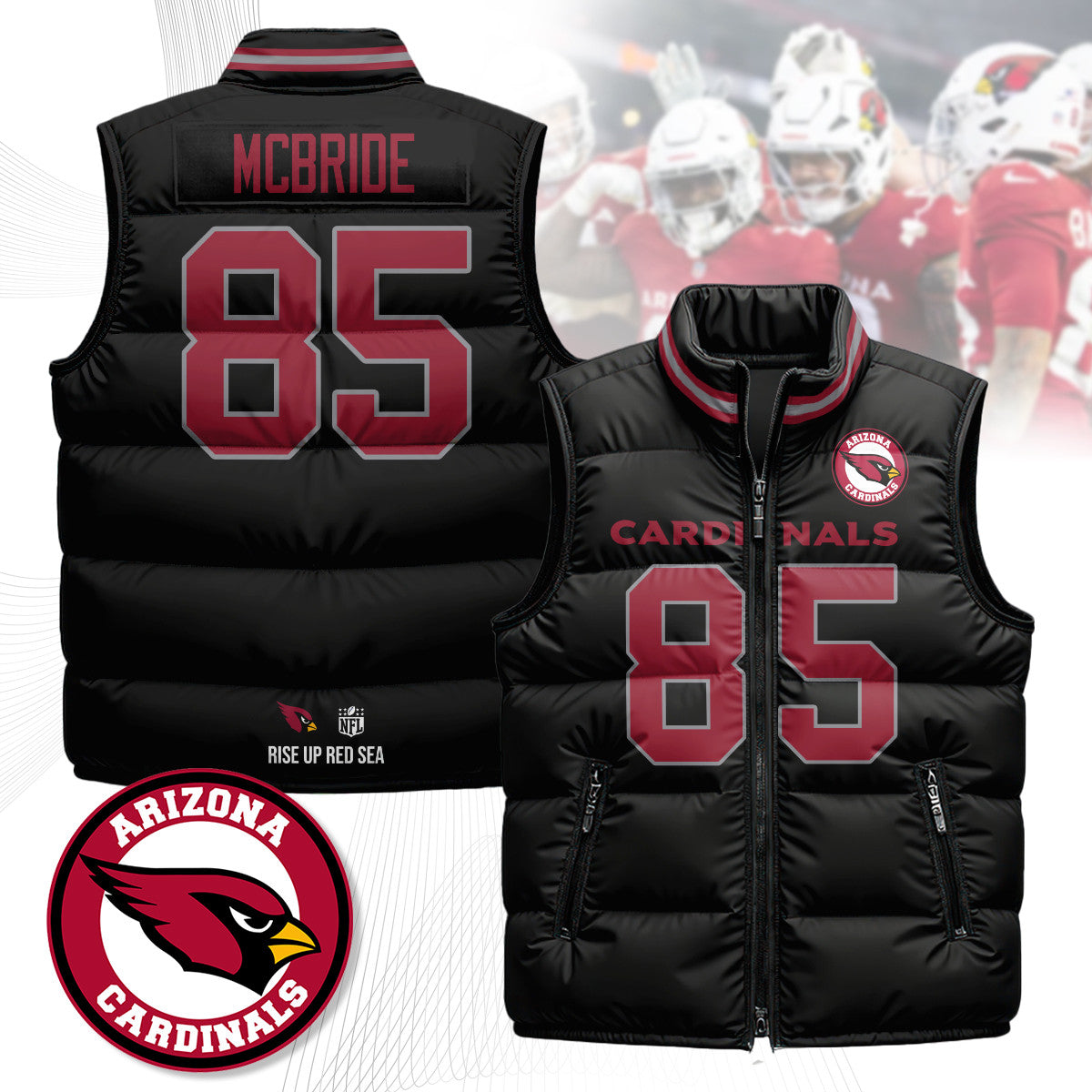 Arizona Cardinals Unisex Puffer Vest
