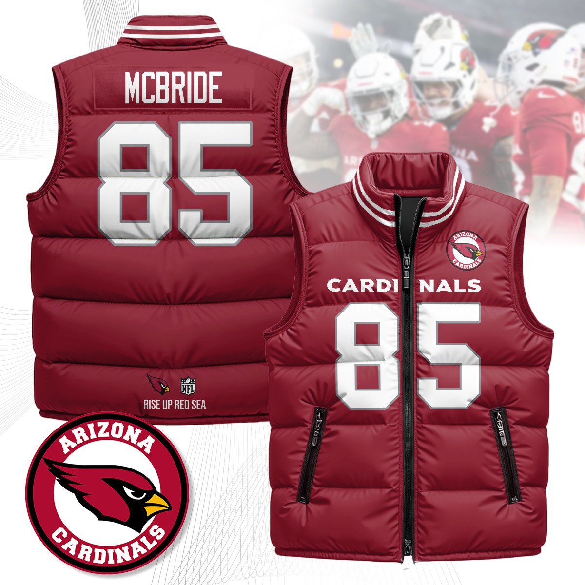 Arizona Cardinals Unisex Puffer Vest