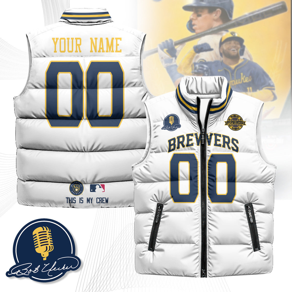 Milwaukee Brewers Unisex Puffer Vest