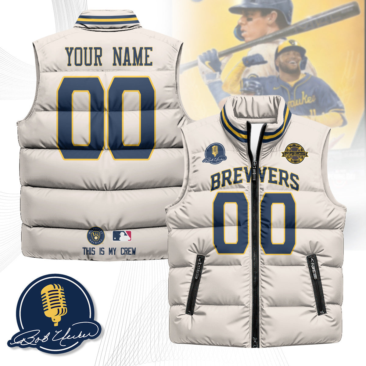 Milwaukee Brewers Unisex Puffer Vest